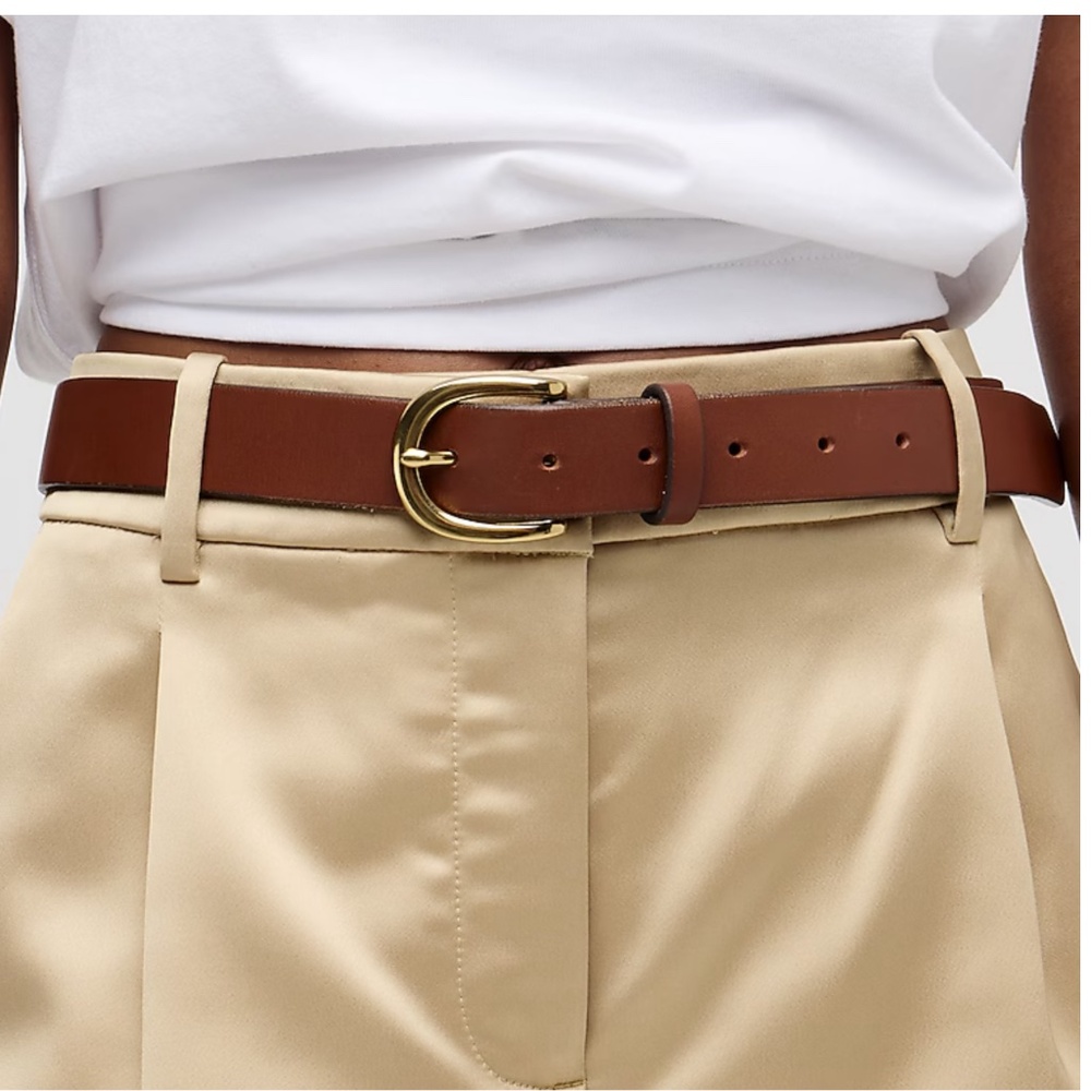 J. Crew - Classic Belt in Italian Leather in Dark Nutmeg Size Large